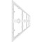 Ekena Millwork Set of Four Panels for 94 1/2"W x 24 1/4"H Fleming Fretwork Wainscot Wall Paneling WPKP12X01X47FMG - alternate 2